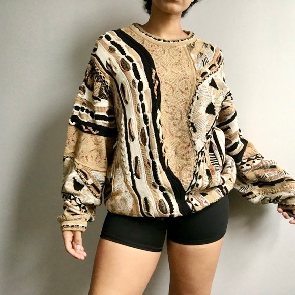 VINTAGE 1990s Tundra Textured Chunky Knit Sweater - Picture 2 of 8